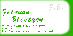 filemon blistyan business card